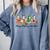Very Merry Teacher Christmas Goose Silly Holiday Party Comfort Colors Sweatshirt Blue Jean