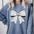 Music Notes Coquette Bow Music Teacher School Musician Band Comfort Colors Sweatshirt Blue Jean