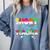 I Am Not Short I Am Pre-K Teacher Size Teacher For Men Women Kids Comfort Colors Sweatshirt Blue Jean
