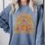 One Thankful Math Teacher Thanksgiving Autumn Fall Rainbow Comfort Colors Sweatshirt Blue Jean