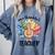 One Thankful Teacher Turkey Pencil Thanksgiving Teachers Comfort Colors Sweatshirt Blue Jean