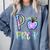 P Is For Pre-K Preschool Teacher Tie Dye Back To School Comfort Colors Sweatshirt Blue Jean