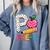 P Is For Pre K Teacher Student Pencil Apple Back To School Comfort Colors Sweatshirt Blue Jean
