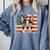 Patriotic Boston Terrier Dog Lover USA Flag 4th Of July For Men Women Kids Comfort Colors Sweatshirt Blue Jean