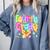 Preppy Fourth Grade Back To School 4th Grade Teacher Girls Comfort Colors Sweatshirt Blue Jean