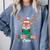 Preschool Crew Xmas Reindeer Teacher Student Christmas Comfort Colors Sweatshirt Blue Jean