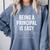 Being A Principal Is Easy School Principal Teacher Life Comfort Colors Sweatshirt Blue Jean