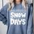 Proud Supporter Of Snow Days Teacher Christmas Men Women Comfort Colors Sweatshirt Blue Jean