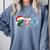 PTO Santa Hat Reindeer Parent Teacher Organization Christmas Comfort Colors Sweatshirt Blue Jean