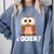 Quien Who Owl Spanish Teacher Comfort Colors Sweatshirt Blue Jean