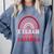 Rainbow Retro Homeschool Mom Teacher I Teach In My Pajamas Comfort Colors Sweatshirt Blue Jean
