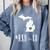 Red For Ed Michigan Teacher Public Education Comfort Colors Sweatshirt Blue Jean
