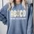 Retro Abcd Teacher Novelty Back To School Teacher Comfort Colors Sweatshirt Blue Jean