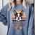 Retro Boston Terrier Dad Comfort Colors Sweatshirt Blue Jean