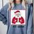 Retro All Done Christmas Special Ed Teacher Team Santa Women Comfort Colors Sweatshirt Blue Jean