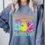 Retro Are You Falloween Direction Teacher Spooky Halloween Comfort Colors Sweatshirt Blue Jean