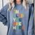 Retro I’m Glad You Are Here Women Men Teacher Comfort Colors Sweatshirt Blue Jean