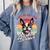 Retro Life Is Better With Boston Terrier Mom Dog Lover Comfort Colors Sweatshirt Blue Jean