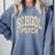 Retro Wildflower School Psych Teacher School Psychologist Comfort Colors Sweatshirt Blue Jean