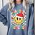 Santas Favorite Teacher Retro Groovy Smile Face Christmas Comfort Colors Sweatshirt Blue Jean Santas Favorite Teacher Retro Groovy Smile Face Christmas Comfort Colors Sweatshirt Blue Jean