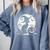 Scary Halloween Cat Costume Retro Cat Moon For Men Women Kids Comfort Colors Sweatshirt Blue Jean