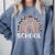 School Psych Teacher School Psychologist Leopard Rainbow Comfort Colors Sweatshirt Blue Jean