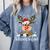 Science Teacher Squad Reindeer Christmas Teacher Xmas Lights For Men Women Comfort Colors Sweatshirt Blue Jean