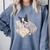 Sleepy Boston Terrier Pajama Men Women Kids Comfort Colors Sweatshirt Blue Jean