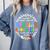 Special Education Teacher SPED Squad Team Kids Men Groovy Comfort Colors Sweatshirt Blue Jean