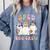 SPED Boo Crew Halloween Floral Ghost Special Ed SPED Teacher For Men Women Kids Comfort Colors Sweatshirt Blue Jean