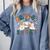 Spooky Ghost PE Teacher Squad Physical Education Halloween Comfort Colors Sweatshirt Blue Jean