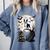 Spooky Halloween Moon Boston Terrier Boston Bull Bostie Comfort Colors Sweatshirt Blue Jean
