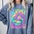 Super Teacher Back To School Apple Tie Dye First Day Comfort Colors Sweatshirt Blue Jean