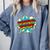 Superhero Teacher Retro Comic Teaching Superpower Comfort Colors Sweatshirt Blue Jean