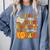 I Teach The Coolest Pumpkins In The Patch Teacher Halloween Comfort Colors Sweatshirt Blue Jean