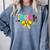 Teach Coquette Bow Teacher Back To School Happy First Day Comfort Colors Sweatshirt Blue Jean Teach Coquette Bow Teacher Back To School Happy First Day Comfort Colors Sweatshirt Blue Jean