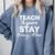 Teach Inspire Stay Drug-Free Red Ribbon Week Teacher Kids Comfort Colors Sweatshirt Blue Jean