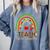 Teach Love Inspire Rainbow Leopard Cheetah Print Teacher Comfort Colors Sweatshirt Blue Jean Teach Love Inspire Rainbow Leopard Cheetah Print Teacher Comfort Colors Sweatshirt Blue Jean