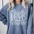 Teach Love Inspire Retro Teacher Kids Back To School Comfort Colors Sweatshirt Blue Jean