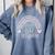 Teach Love Inspire Teacher Comfort Colors Sweatshirt Blue Jean