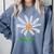 Teach Love Inspire Teachers Inspirational Flower Teachers Comfort Colors Sweatshirt Blue Jean