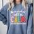 Teacher All Calm Said No Teacher Christmas Pencil Tree Comfort Colors Sweatshirt Blue Jean