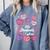 Teacher Positive Affirmations Candy Heart Valentine's Day Comfort Colors Sweatshirt Blue Jean