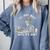 Teacher Skeleton Messy Bun I'Ll Just Wait Until Its Quiet Comfort Colors Sweatshirt Blue Jean
