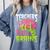 Teachers Love Brains Zombie Teacher Halloween Zombies Comfort Colors Sweatshirt Blue Jean