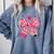 Teaching Is A Work Of Heart Pencil Bow Teacher Valentine Comfort Colors Sweatshirt Blue Jean