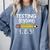 Testing Testing 123 Cute Test Day School Teacher Exam For Men Women Girls Kids Comfort Colors Sweatshirt Blue Jean Testing Testing 123 Cute Test Day School Teacher Exam For Men Women Girls Kids Comfort Colors Sweatshirt Blue Jean