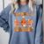 Thankful Teacher Retro Groovy Thanksgiving Fall Women Men Comfort Colors Sweatshirt Blue Jean