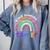 Tiny Human Tamer Watercolor Rainbow Daycare Teacher Comfort Colors Sweatshirt Blue Jean Tiny Human Tamer Watercolor Rainbow Daycare Teacher Comfort Colors Sweatshirt Blue Jean