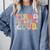 Tired Teachers Club Groovy Teachers Back To School Tee Comfort Colors Sweatshirt Blue Jean